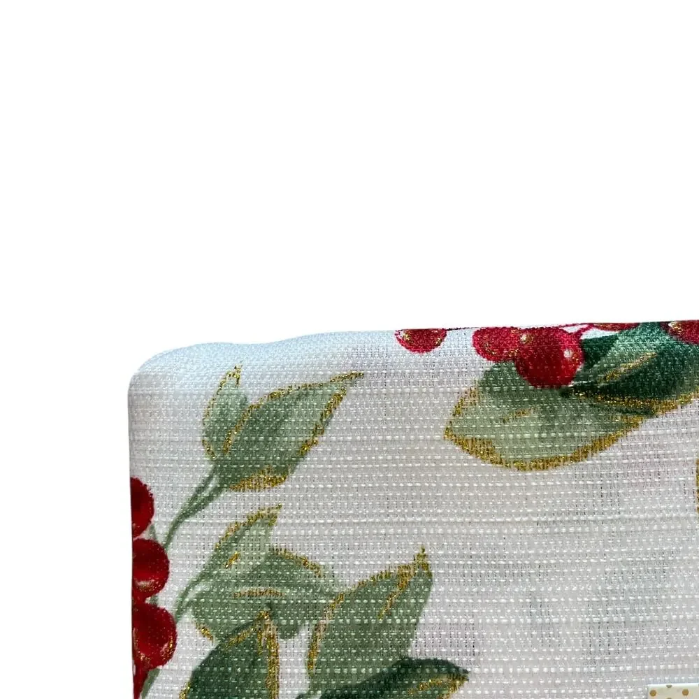Cupcakes & Cashmere POINSETTIA Christmas Tablecloth 60x120 Oblong New
